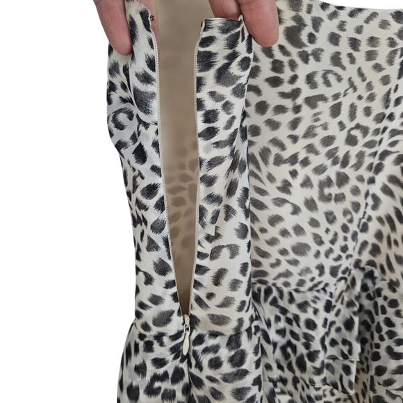 Vtg Victorias Secret Womens Sz 4 Slip Dress Cream Leopard‎ Lined Flowy Y2K 90s - Picture 10 of 12